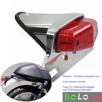 Chrome Led Brake Tail Light Lucas Style Rear License Plate For Cafe Racer. Fixed Price $36.98.