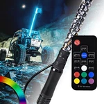 6FT Rgb Led Spiral Whip Light Antenna With Flag & Remote For Atv Utv Polaris Rzr. Fixed Price $99.99.