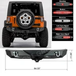 Rear Bumper Smoke Twin 3RD Brake Led Light+dring For 07-18 Jeep Jk Wrangler. Fixed Price $459.53.
