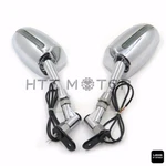 Httmt Led Turn Signals Integrated Indicator Rear View Racing Mirrors Chrome 6MM. Fixed Price $15.99.