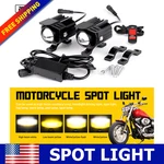 2X Led Spot Auxiliary Motorcycle Headlight Driving Fog Lamp Yellow+white. Fixed Price $30.99.