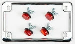 Chris Products 0602 License Plate Frame W/4 Red Reflectors Chrome. Fixed Price $22.31.