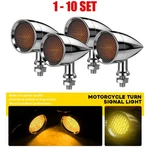 4-40 Chrome Led Turn Signal Amber Light Blinker M10 Front Rear -lens Replaceable. Fixed Price $35.14.