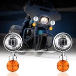 Chrome Led Passing Turn Signal Lights Bar For Harley Dyna Super Wide Glide Fxdwg. Fixed Price $169.99.