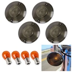 Smoke Turn Signal Lens Cover W/ Bulbs For 1986-24 Harley Softail Dyna Touring. Fixed Price $31.53.
