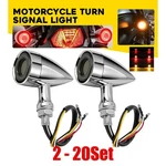 2-20 Motorcycle Amber&red Lamp Running Chrome Bullet Turn Signal Tail Rear Light. Fixed Price $50.20.