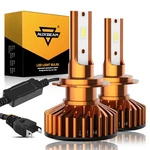 Auxbeam H7 Led Headlight Bulb Kit High Low 25000LM Super Bright 6500K White. Fixed Price $37.99.