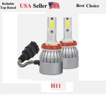 2PCS C6 H11 Led 6500K White Headlight Kit 72W 7600LM Hi/lo Beam Bulb. Fixed Price $9.89.