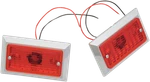 Chris Products Marker Lights Dual Filament Red 0814R-2 Rectangular Chrome. Fixed Price $17.02.