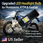 Ultra Hi/lo 12V Led Headlight Bulb For Husqvarna Te 250 2012 2013 Visibility. Fixed Price $14.99.