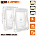 2PACK-100W Cct 4.5-5.7K Led Canopy Light Parking Lot Gas Station Lamp AC100-277V. Fixed Price $135.59.