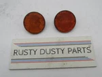 Pair Of Vintage Original Lucas 1971 Amber Reflectors Bsa Triumph RER-14. Fixed Price $37.99.
