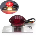 Hongk Red Tail Light Chrome License Plate Brake For Ducati Harley Honda. Fixed Price $8.92.