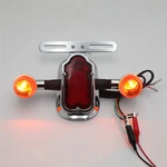 Motorcycle Metal Chrome Tombstone Brake Tail W/ Light Signal For Harley Big Twin. Fixed Price $64.99.
