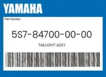 Yamaha Genuine Taillight Assy 5S7-84700-00-00. Fixed Price $165.59.