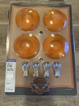 Oem Harley-davidson 69308-02 Turn Signal Lens Kit Smoked Flat New In Package. Fixed Price $21.99.