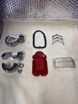 Harley Davidson Early Shovelhead License Plate Running Light Glass Lens. Fixed Price $30.00.