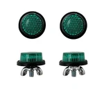 Green Motorcycle License Plate Bolts Set Of 4 Reflectors Harley Car. Fixed Price $12.95.