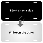(1) Blank "black" Aluminum License Plate 6"X12". Fixed Price $8.54.