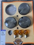 Harley Davidson 69306-02 Smoked Bullet Turn Signal Lens Kit Oem Read. Fixed Price $11.04.