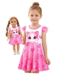 Toddler Girl Matching Dress Outfit Flutter Short 3-4 Years Light Pink- Cat. Fixed Price $23.76.