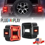 Smoked Led Tail Lights W/running Turn Signal For Jeep 2018-2024 Wrangler Jlu. Fixed Price $94.99.