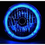 7" Halogen Motorcycle Blue Led Ring H4 Bulb Headlight For: Harley. Fixed Price $42.70.