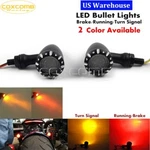 Motorcycle Bullet Led Brake Turn Signal Light Lamp Red/amber Blinker For Harley. Fixed Price $23.01.