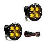 Baja Designs Squadron-r Sae Round Amber Led Fog Light Pair Kit / Wiring Harness. Fixed Price $349.95.
