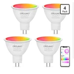 MR16 Smart Bulbs Rgbcw 5W GU5.3 2.4GHZ Wifi, Ac/dc 12V, Bi-pin Base 400LM 4-PACK. Fixed Price $19.99.