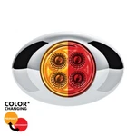 4 Amber/red Double Fury Clearance Marker Led Light W/ Chrome Bezel-clear Lens. Fixed Price $17.99.