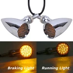 Motorcycle Chrome Led Bullet Turn Signal Lights For Harley Sportster Dyna Fatboy. Fixed Price $19.45.