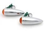 V-twin Chrome Marker Lamp Set Missile Style Amber 33-1005. Fixed Price $23.00.