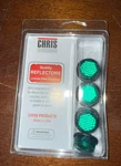 Chris Products License Plate Reflectors - 4CT Green CH4G. Fixed Price $12.99.
