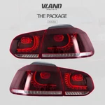 Vland Led Tail Lights For Vw Golf MK6 Gti 2010-2013 Cherry Red Rear. Fixed Price $259.99.