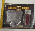 Custom Chrome Steel Side Mount License Plate Bracket W/ Cateye Light. Fixed Price $169.99.