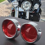 Pair Turn Signal Red Lens Cover Cap Visor Bezels For Harley Dyna Softail Touring. Fixed Price $12.34.