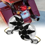 Chrome 2" 1156 Rear Amber Led Turn Signal Tail Light Kit For Harley Davidson. Fixed Price $42.00.