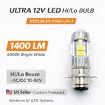 Super Led Head Light Bulb For Moped Scooter Motorcycle Atv Quad 12V P15D-25-1. Fixed Price $16.99.