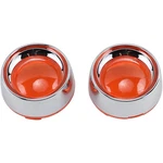 Kuryakyn Deep Dish Bezels - Chrome/amber Lens 2108. Fixed Price $45.95.