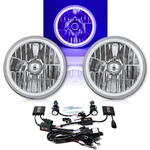 7" Smd Purple Led Halo Angel Eye Headlamp Headlight Hid 6K 6000K Bulb Pair. Fixed Price $265.95.