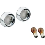 Kuryakyn Deep Dish Turn Signal Bezels W/lenses Dual Circuit Chrome Amber/smoke. Fixed Price $71.99.