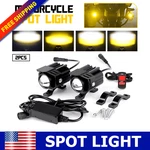 2X Led Motorcycle Spot Lights Headlight Driving Fog Auxiliary Lamp Yellow White. Fixed Price $29.44.