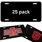 25 Bulk Blank Aluminum License Plates White/black 6X12. Fixed Price $55.99.