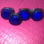 Chris Products CH4B License Plate Reflectors - Pieces Blue. Fixed Price $10.50.