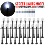 20PCS 1:100 Model Railway Lamppost Lamps Street Lights Set Mini Scale Led 97MM. Fixed Price $19.50.