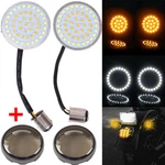 Bullet Led Turn Signal Lights 1157 Amber & White Insert Bulb For Harley. Fixed Price $13.95.