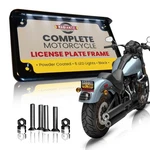 Radiantz Motorcycle License Plate Frame With 6 White Led Lights, Slim Design .... Fixed Price $63.47.