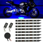 Ledglow 8PC Blue Motorcycle Neon Underglow Accent Flexible Lights Kit. Fixed Price $82.99.