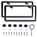 License Plate Frames Black 2 Pack Rustproof Stainless Steel Holder. Fixed Price $7.81.